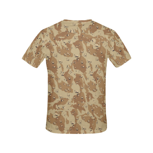 Desert Camouflage Military Pattern All Over Print T-Shirt for Women (USA Size) (Model T40)