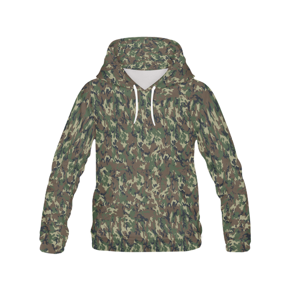 Forest Camouflage Military Pattern All Over Print Hoodie for Men (USA Size) (Model H13)