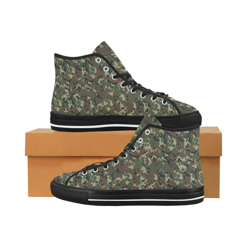 Forest Camouflage Military Pattern Vancouver H Men's Canvas Shoes (1013-1)