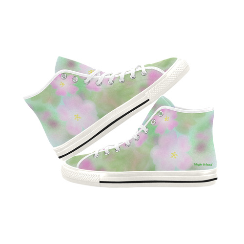 Pink Wild Roses. Inspired by the Magic Island of Gotland. Vancouver H Women's Canvas Shoes (1013-1)