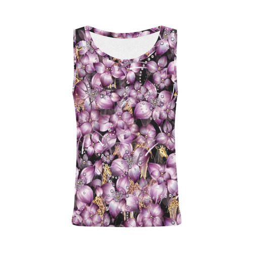 floral is the new black 3 All Over Print Tank Top for Women (Model T43)