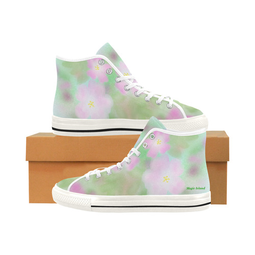 Pink Wild Roses. Inspired by the Magic Island of Gotland. Vancouver H Women's Canvas Shoes (1013-1)