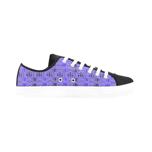 Purple Kente Aquila Microfiber Leather Women's Shoes/Large Size (Model 031)