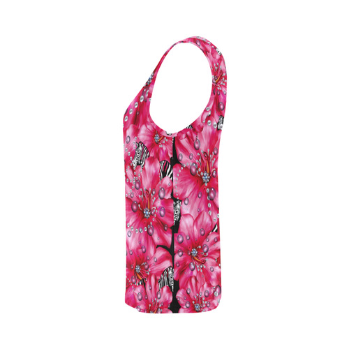 floral is the new black 4 All Over Print Tank Top for Women (Model T43)