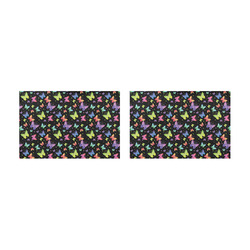 Colorful Butterflies Black Edition Placemat 12’’ x 18’’ (Set of 2)