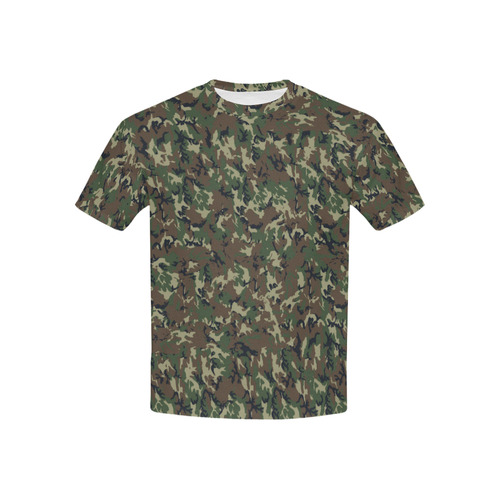 Forest Camouflage Military Pattern Kids' All Over Print T-shirt (USA Size) (Model T40)