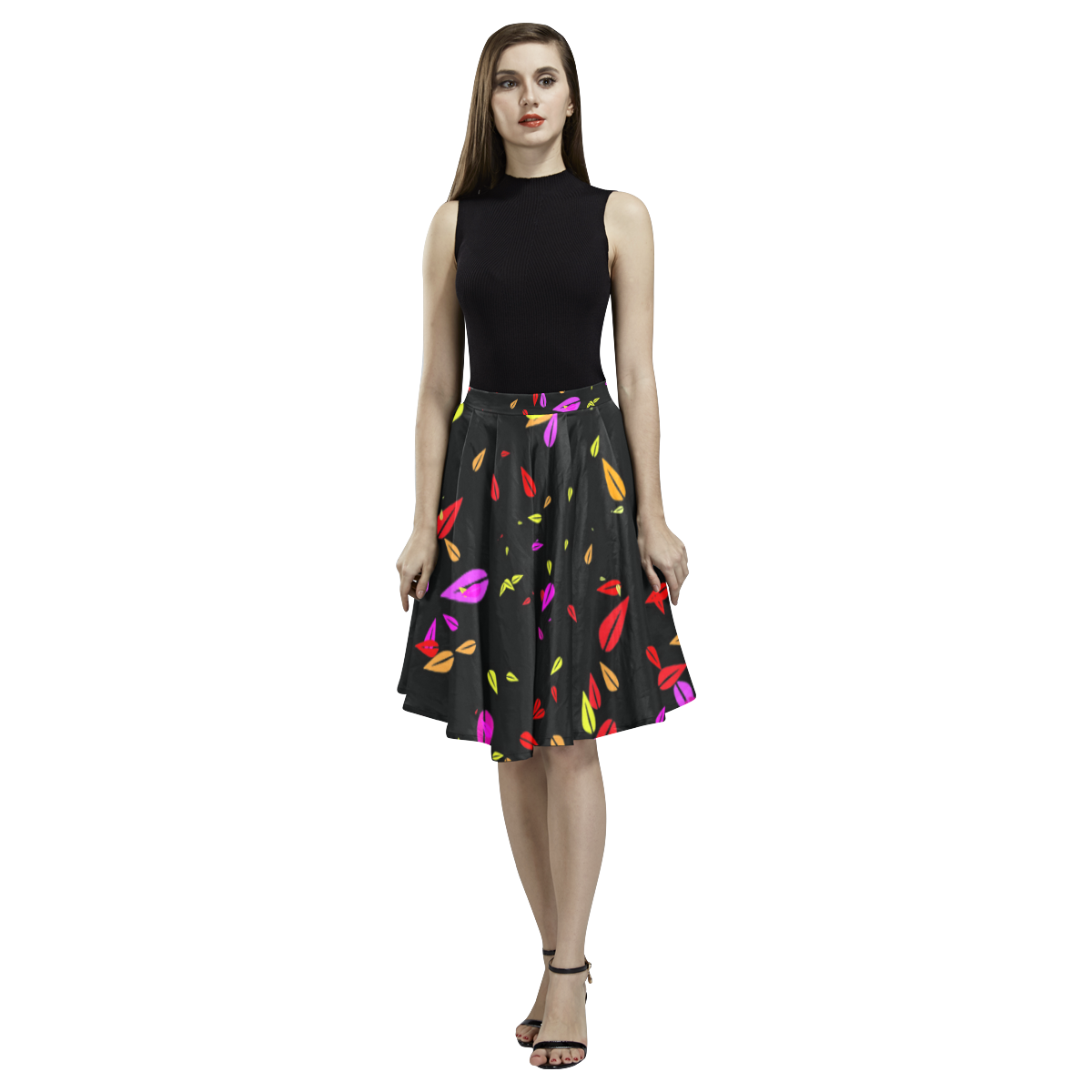 Petal pleated midi skirt Melete Pleated Midi Skirt (Model D15)