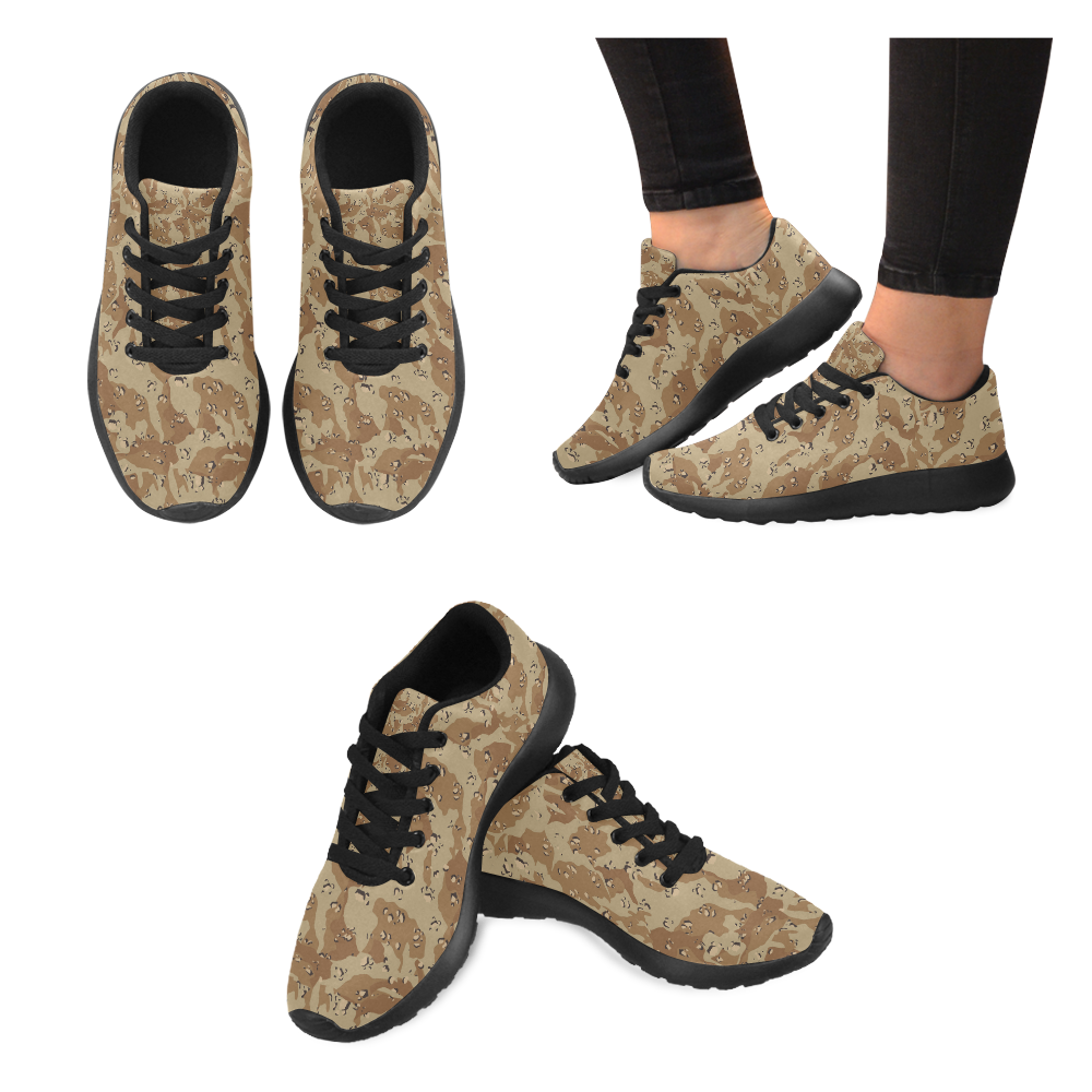 Desert Camouflage Military Pattern Men’s Running Shoes (Model 020)