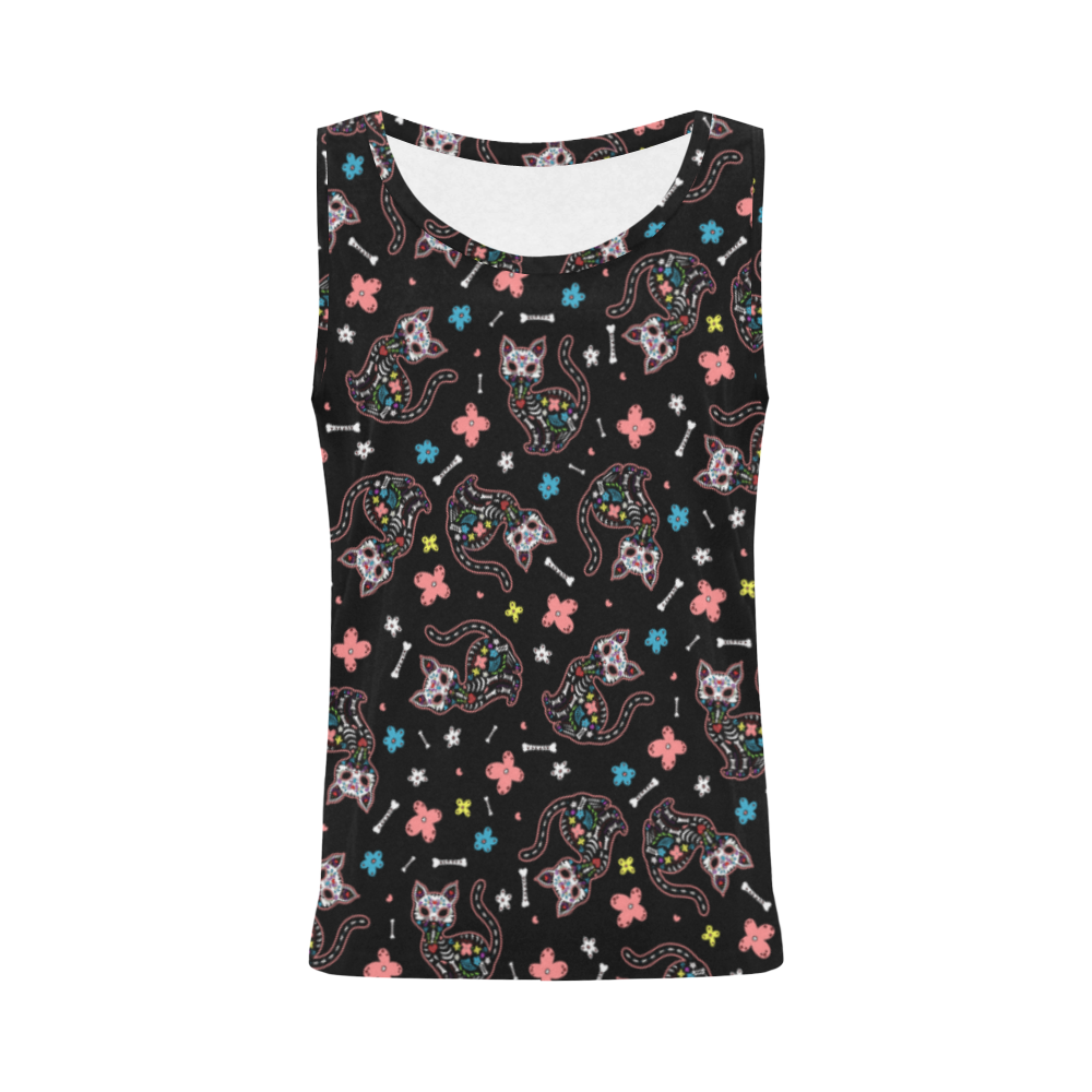 Dia de los Gatos All Over Print Tank Top for Women (Model T43)