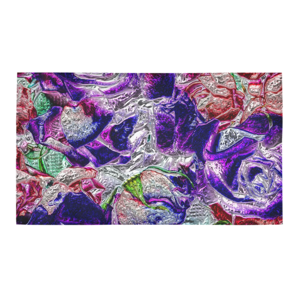 Floral glossy Chrome 01A by FeelGood Bath Rug 16''x 28''