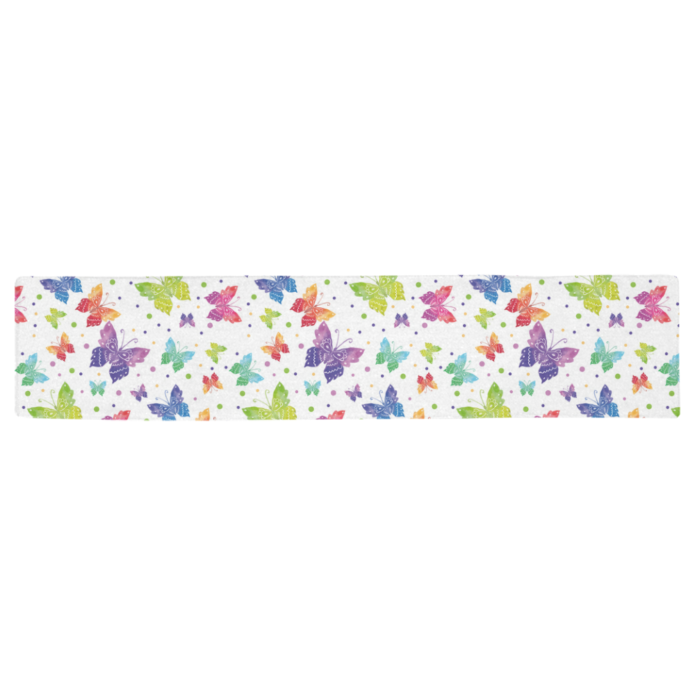 Colorful Butterflies Table Runner 16x72 inch