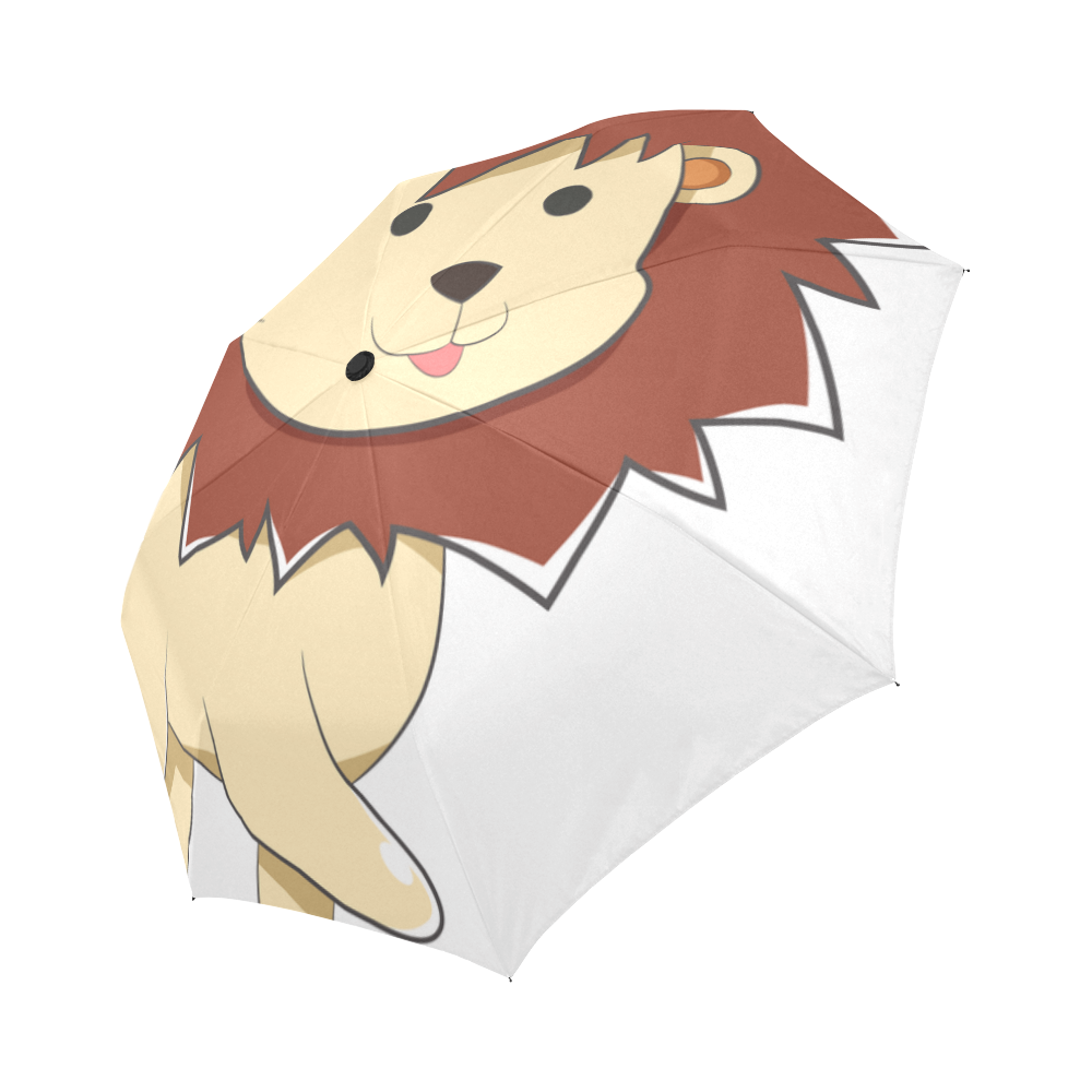 Happy Cartoon Baby Lion Auto-Foldable Umbrella (Model U04)