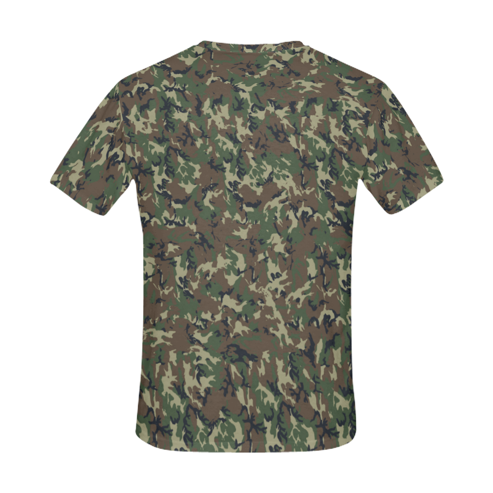 Forest Camouflage Military Pattern All Over Print T-Shirt for Men (USA Size) (Model T40)