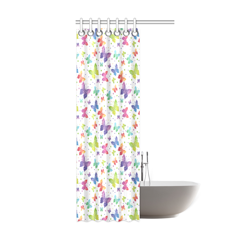 Colorful Butterflies Shower Curtain 36"x72"