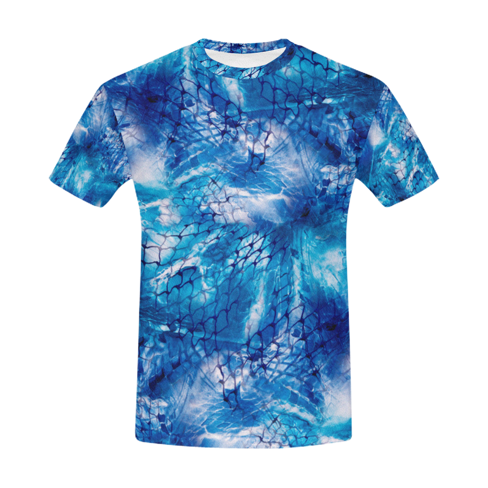 Nautical Shirt Ocean Beach Blue Net Print All Over Print T-Shirt for ...