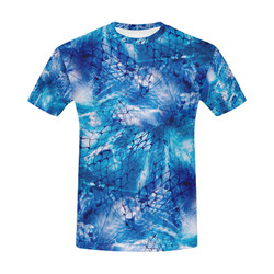 Nautical Shirt Ocean Beach Blue Net Print All Over Print T-Shirt for Men (USA Size) (Model T40)