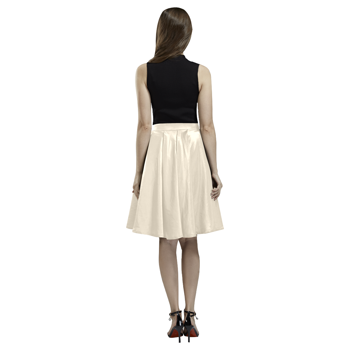 Seedpearl Melete Pleated Midi Skirt (Model D15)