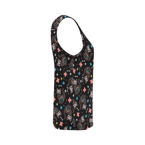 Dia de los Gatos All Over Print Tank Top for Women (Model T43)