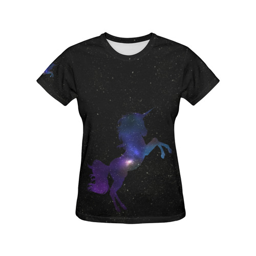 unicorn All Over Print T-Shirt for Women (USA Size) (Model T40)
