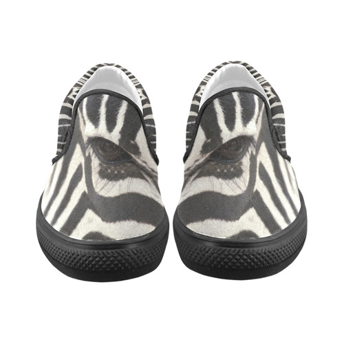 Zebra Slip-on Canvas Shoes for Kid (Model 019)