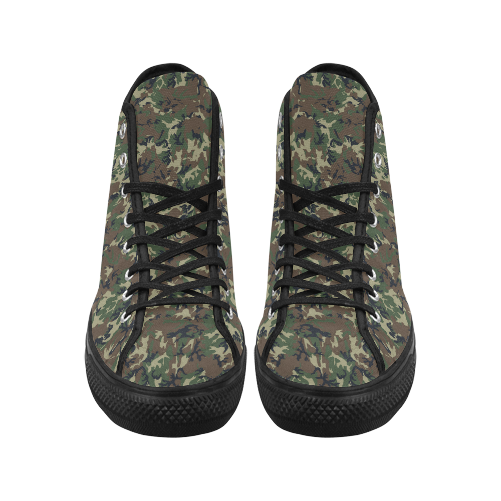 Forest Camouflage Military Pattern Vancouver H Men's Canvas Shoes/Large (1013-1)