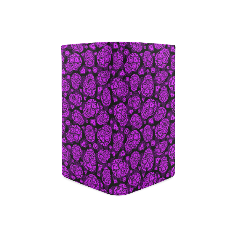 Sugar Skull Pattern - Purple Women's Leather Wallet (Model 1611)