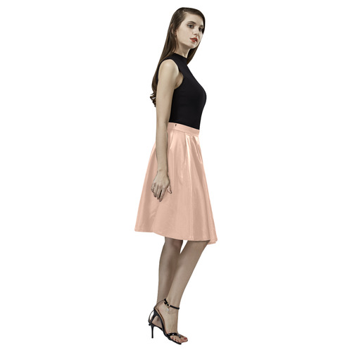 Pink Sand Melete Pleated Midi Skirt (Model D15)