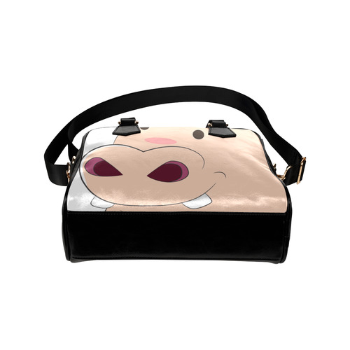 Happy Cartoon Baby Hippo Shoulder Handbag (Model 1634)