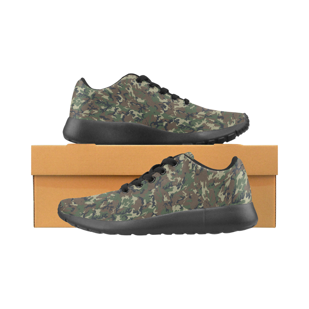 Forest Camouflage Military Pattern Men’s Running Shoes (Model 020)