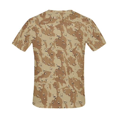 Desert Camouflage Military Pattern All Over Print T-Shirt for Men (USA Size) (Model T40)