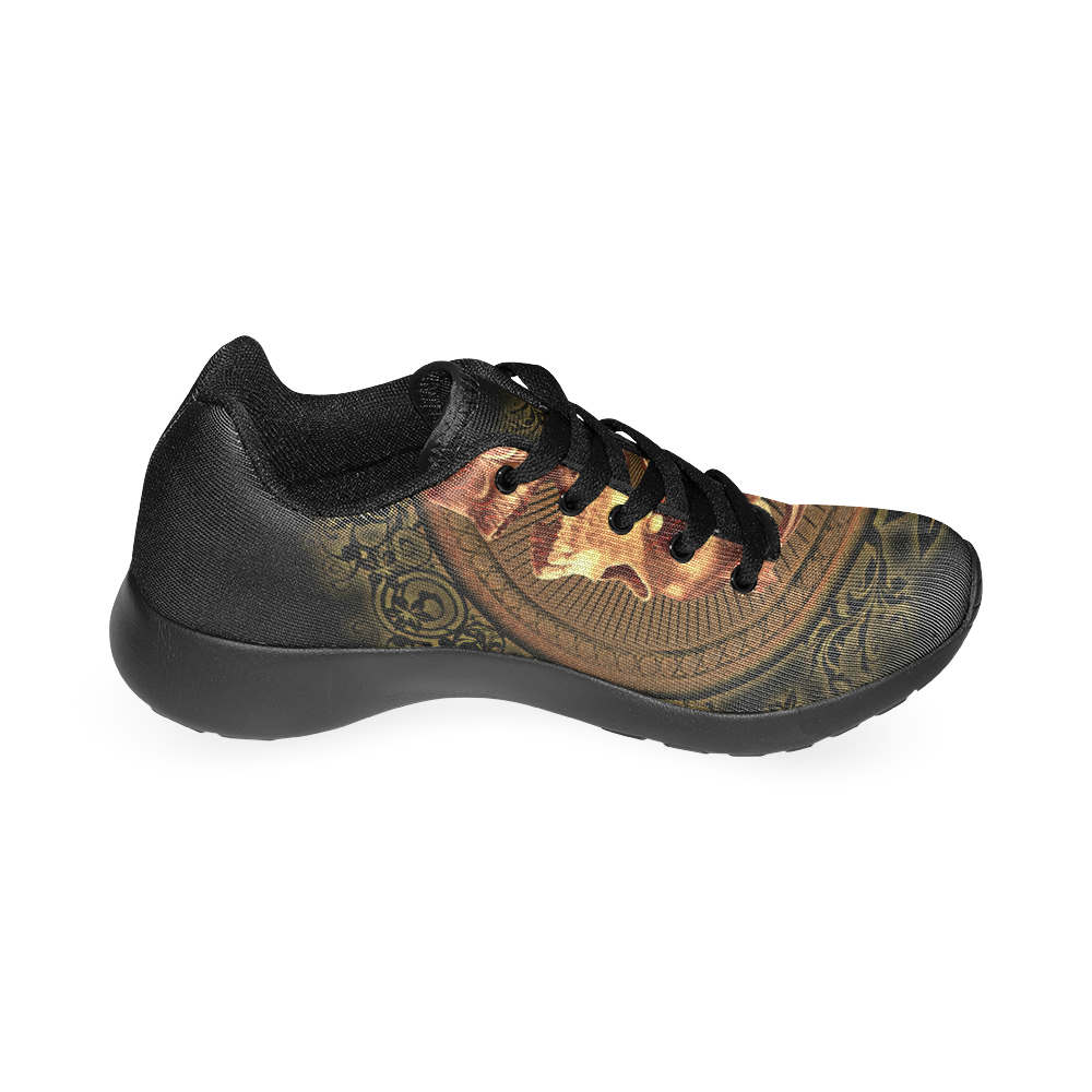 Amazing skull with floral elements Women’s Running Shoes (Model 020)