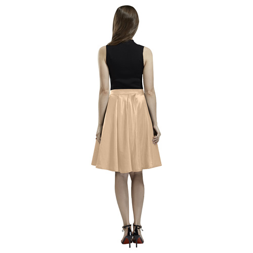 Sand Melete Pleated Midi Skirt (Model D15)