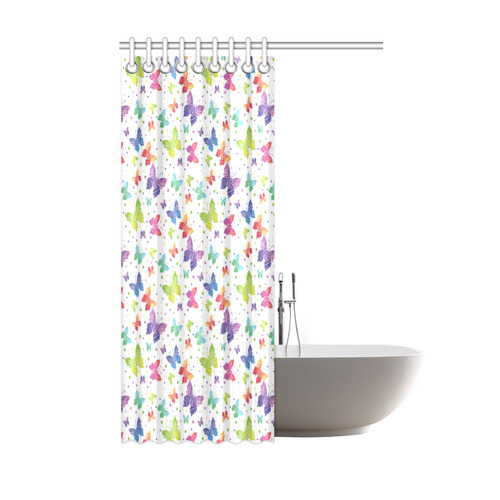 Colorful Butterflies Shower Curtain 48"x72"
