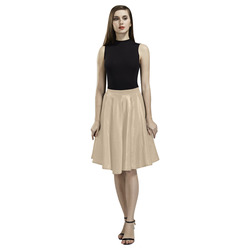 Warm Sand Melete Pleated Midi Skirt (Model D15)