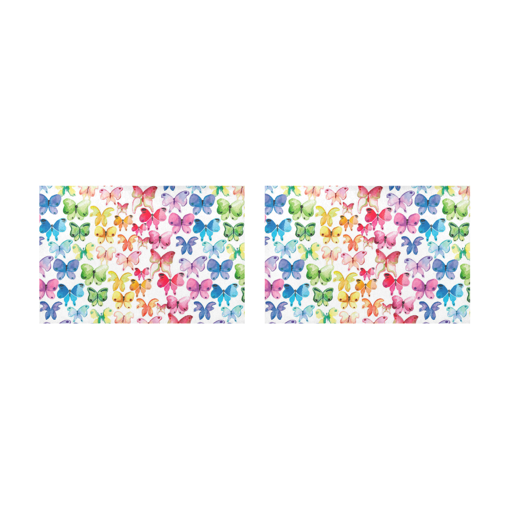 Rainbow Butterflies Placemat 12’’ x 18’’ (Two Pieces)