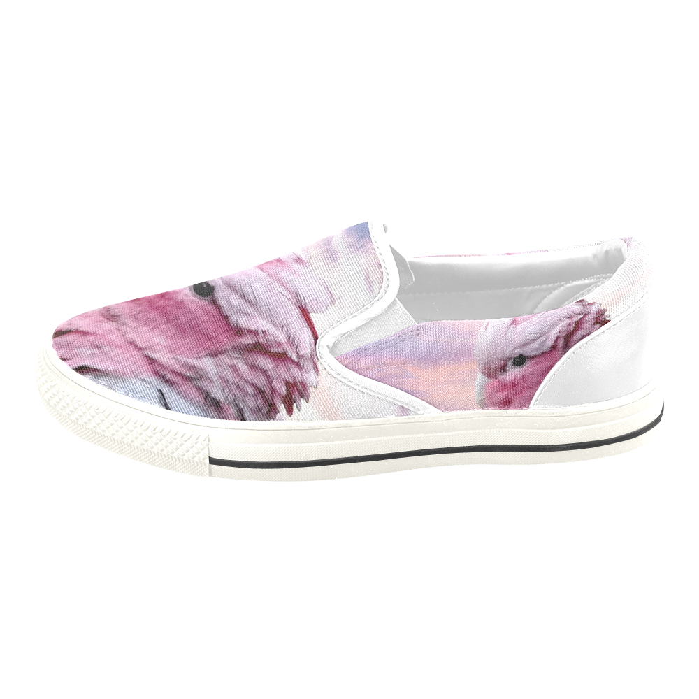 Galah Cockatoo Slip-on Canvas Shoes for Kid (Model 019)