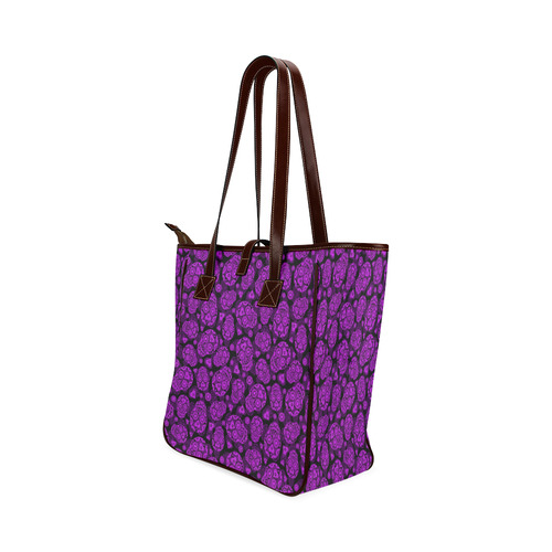 Sugar Skull Pattern - Purple Classic Tote Bag (Model 1644)