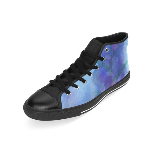 Blue Fire. Inspired by the Magic Island of Gotland. High Top Canvas Women's Shoes/Large Size (Model 017)
