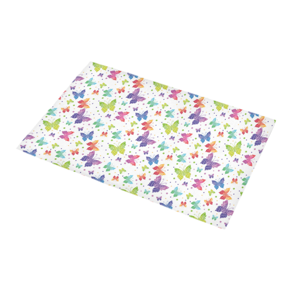 Colorful Butterflies Bath Rug 16''x 28''