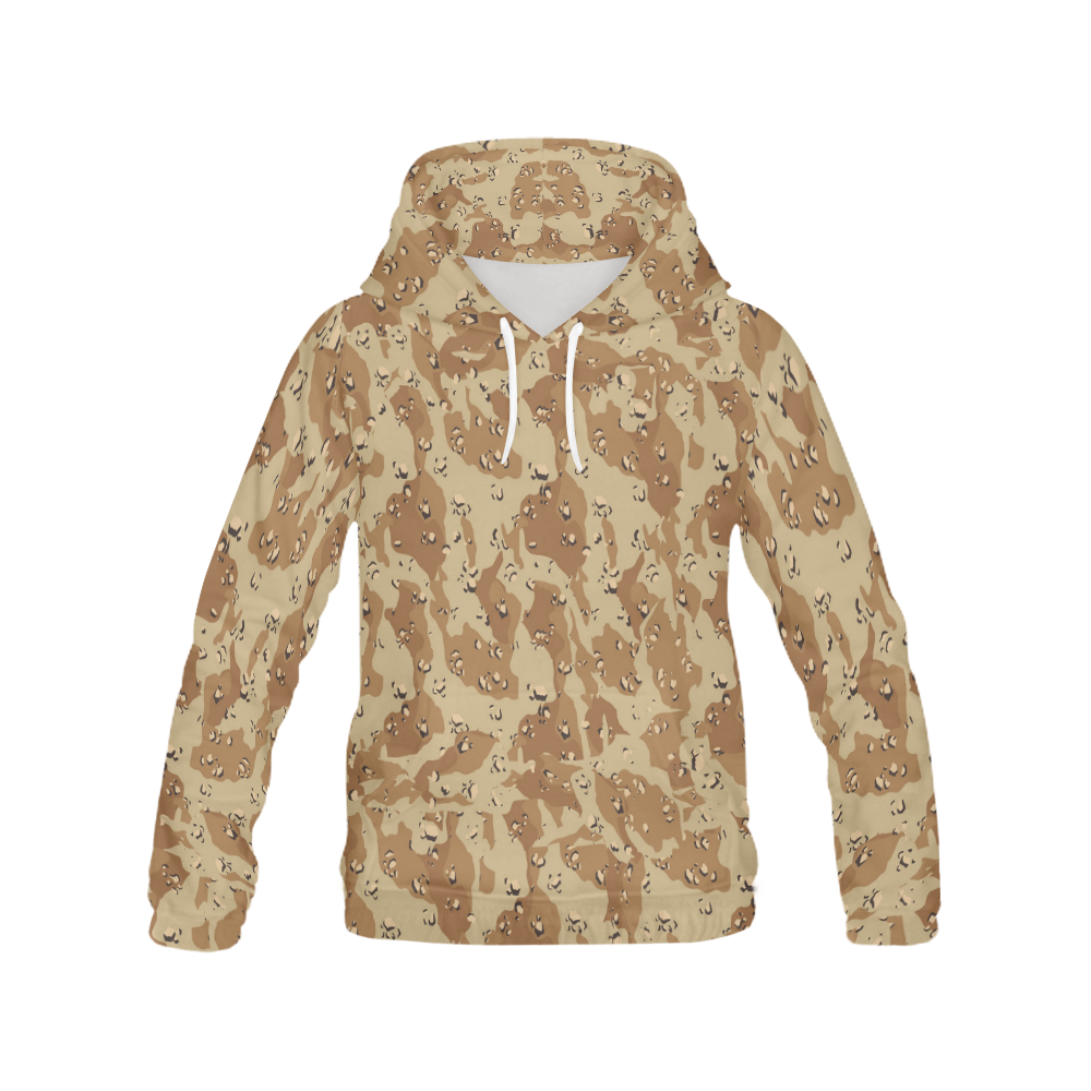 Desert Camouflage Military Pattern All Over Print Hoodie for Men (USA Size) (Model H13)