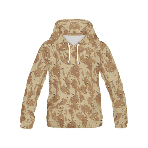 Desert Camouflage Military Pattern All Over Print Hoodie for Men (USA Size) (Model H13)