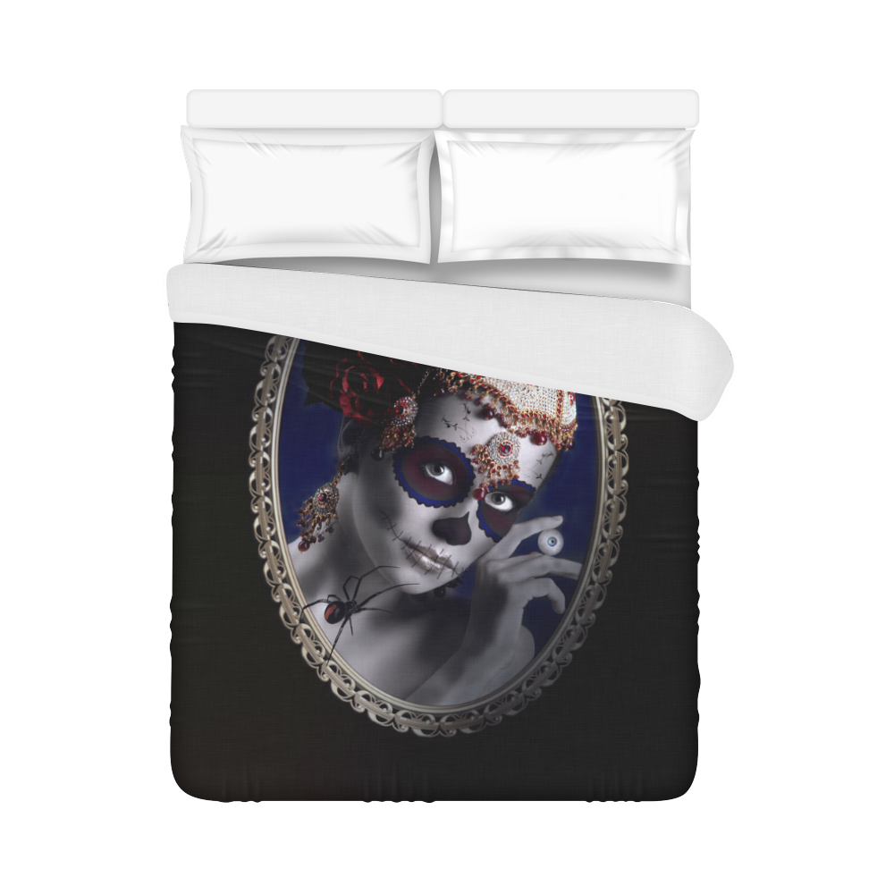 Sugarskullgirl with Spider Duvet Cover 86"x70" ( All-over-print)