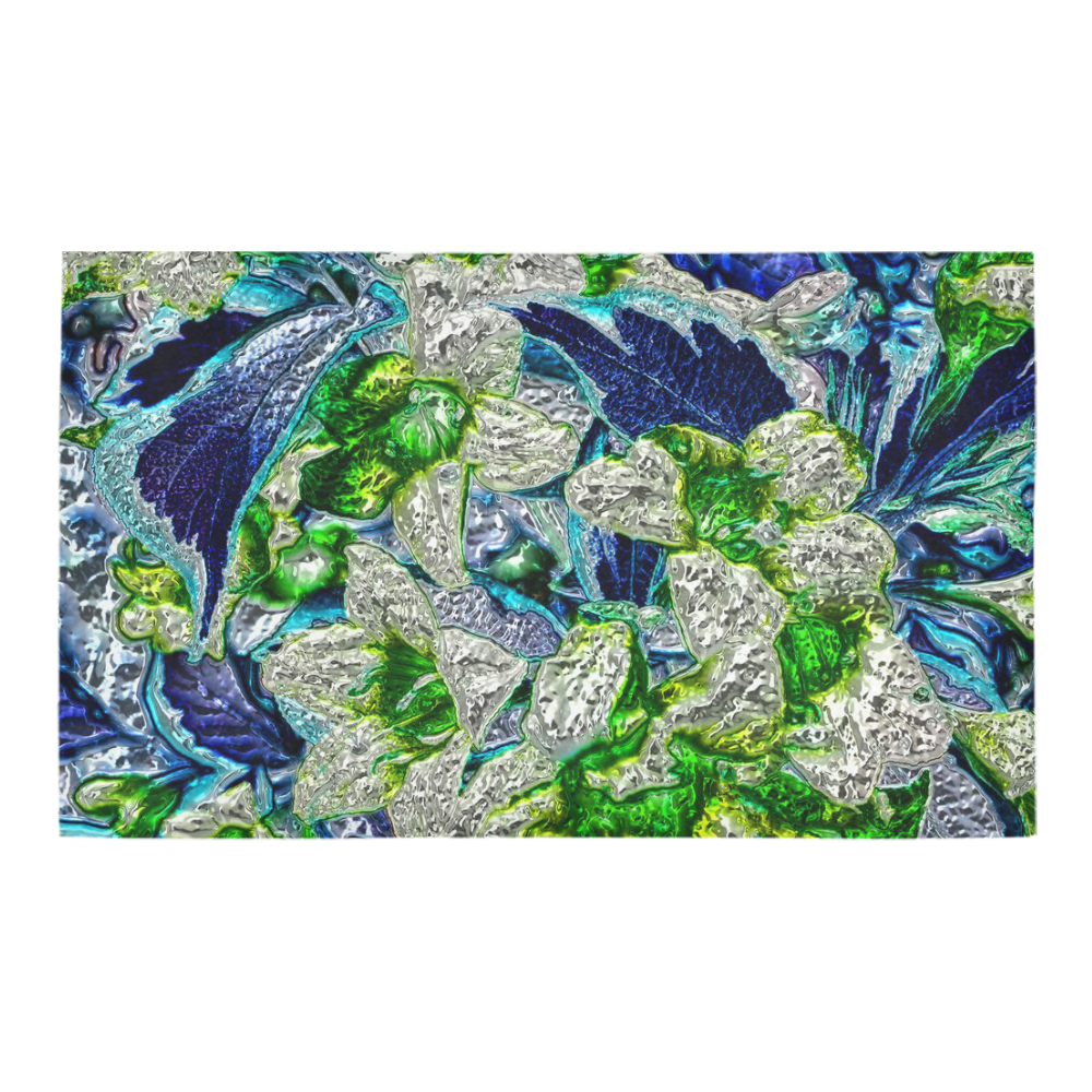 Floral glossy Chrome 2A by FeelGood Azalea Doormat 30" x 18" (Sponge Material)