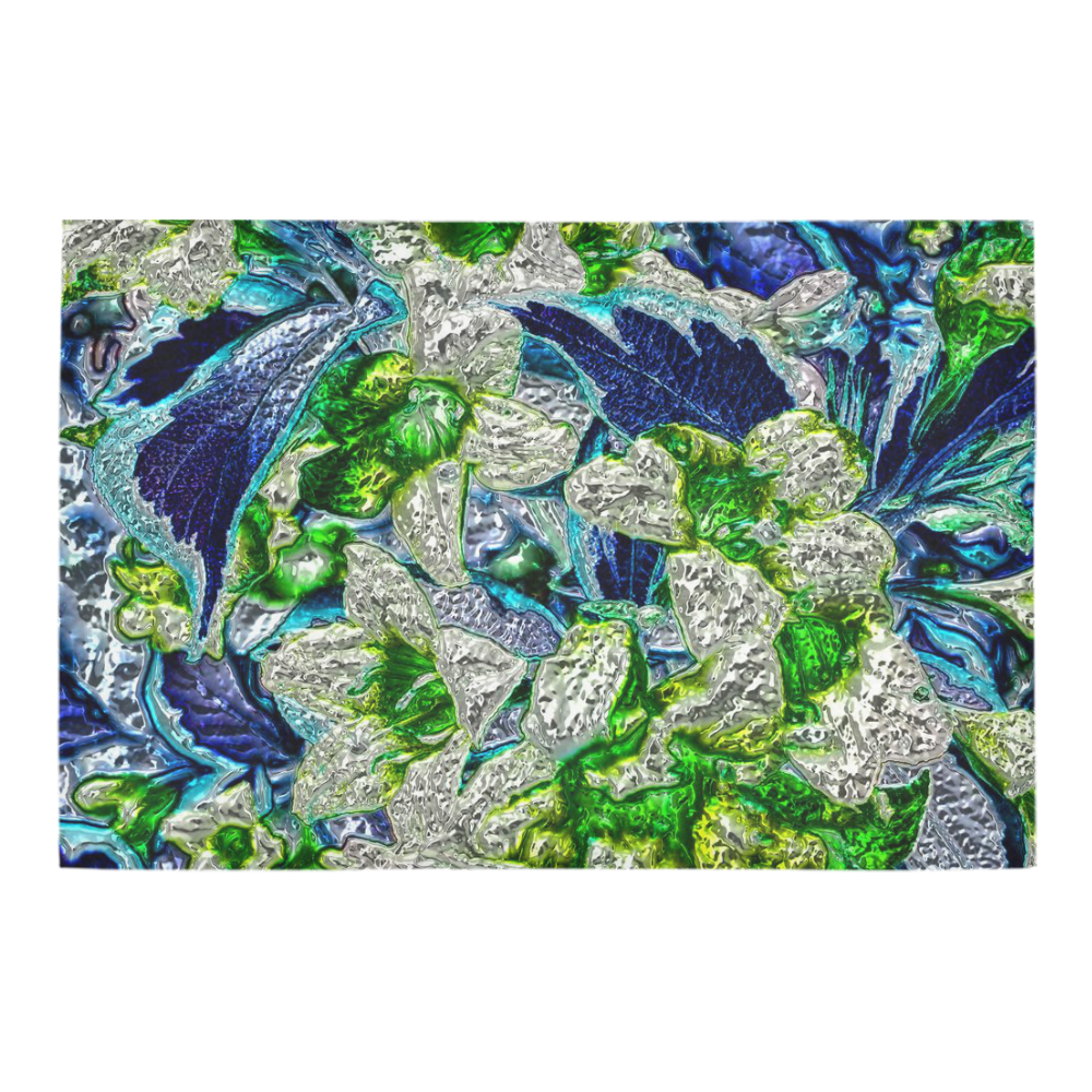 Floral glossy Chrome 2A by FeelGood Azalea Doormat 24" x 16" (Sponge Material)