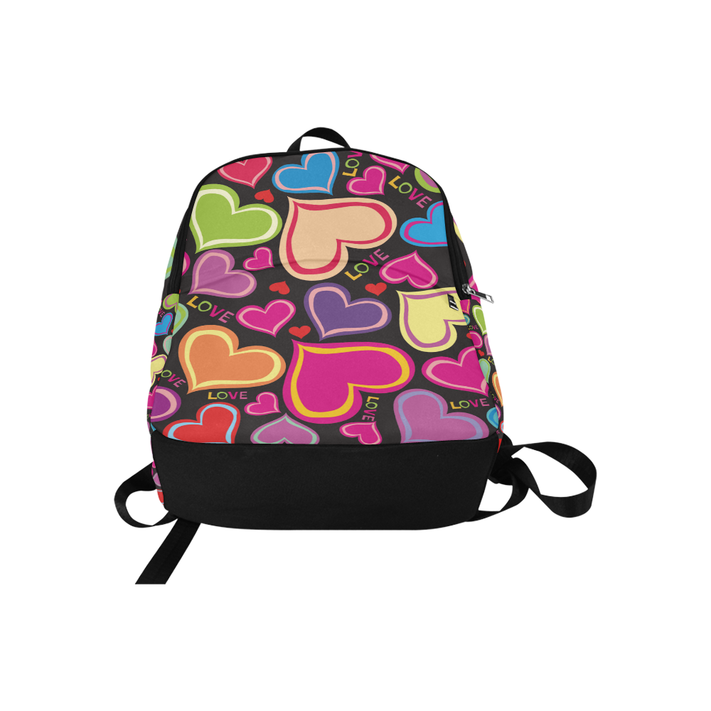 cute heart backgrounds Fabric Backpack for Adult (Model 1659)