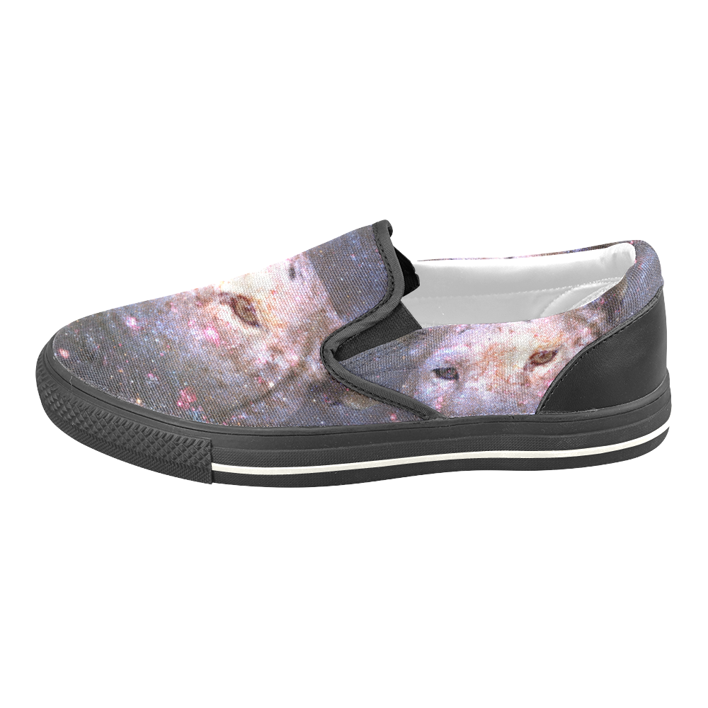 Tiger and Galaxy Men's Slip-on Canvas Shoes (Model 019)