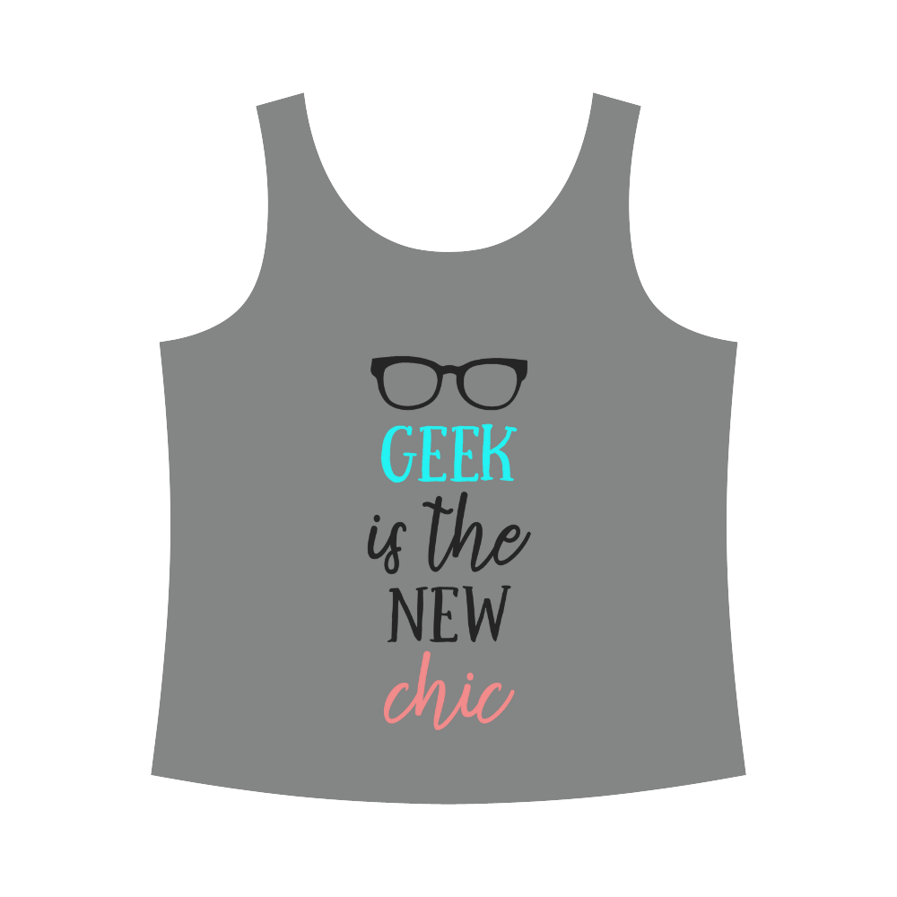 Geek is the NEW Chic All Over Print Tank Top for Women (Model T43)