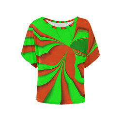 Dinda Women's Batwing-Sleeved Blouse T shirt (Model T44)