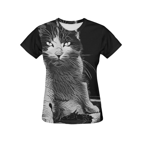 CAT V All Over Print T-Shirt for Women (USA Size) (Model T40)