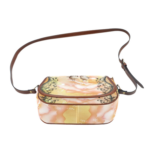 Cute little birds Saddle Bag/Small (Model 1649) Full Customization